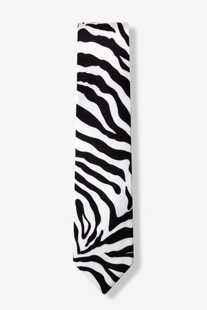 _Zebra Print Black Tie For Boys_