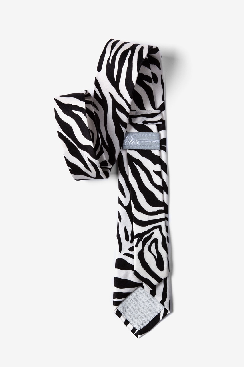 Zebra Print Black Tie For Boys Photo (1)
