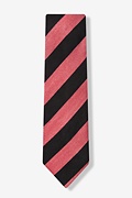 Black and Coral Rotterdam Stripe Tie Photo (1)