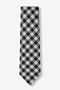Black Brussels Plaid Tie Photo (1)