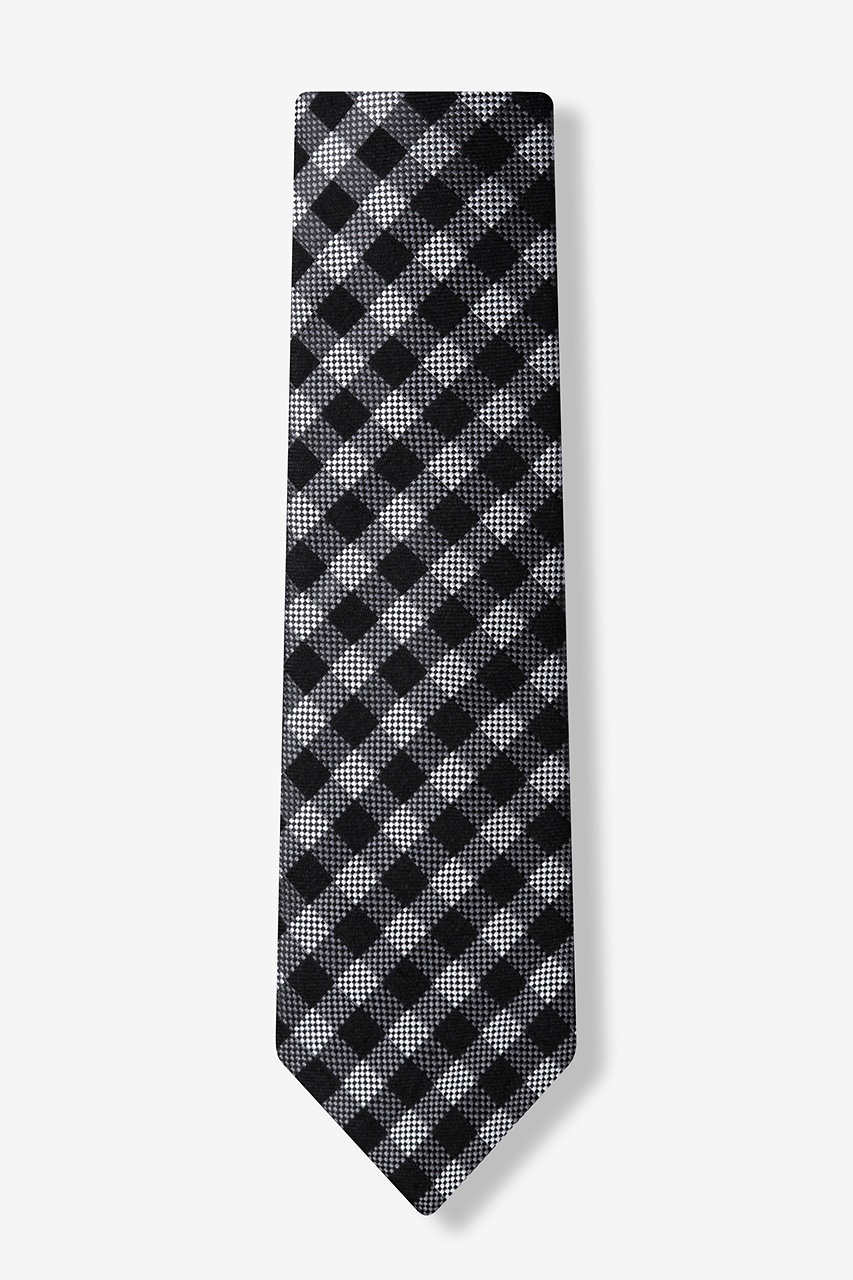 Black Wool Hanover Check Tie | Ties.com