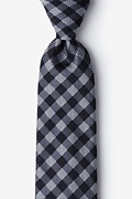 Black Hanover Check Tie Photo (0)