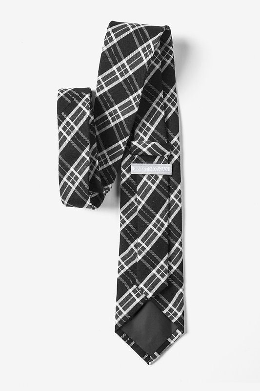 Black Wool Vienna Plaid Tie