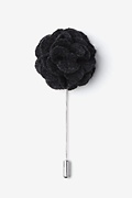 Black Wool Felt Flower