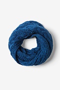 Blue Geneva Cable Knit Infinity Scarf Photo (0)