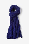Blue Seattle Striped Knit Scarf Photo (0)