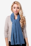 Blue Heathered Scarf Photo (3)