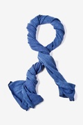 Mens Heathered Solid Blue Knit Scarf Photo (4)