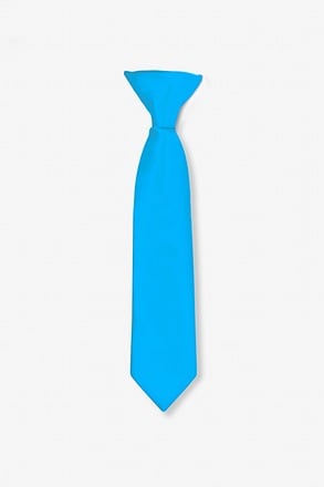 _Blue Aster Clip-on Tie For Boys_