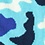Blue Carded Cotton Abstract camouflage Medium-Large Sock