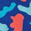 Blue Carded Cotton Abstract Camouflage Sock