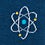 Blue Carded Cotton Atomic Nucleus Medium-Large Sock