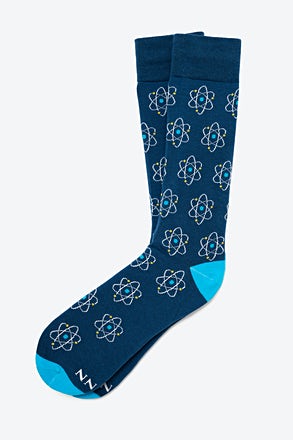 Atomic Nucleus Blue Sock