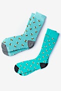 Bee Blue His & Hers Socks Photo (0)