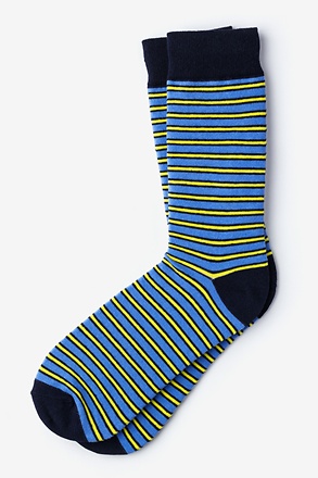 _Beverly Hills Stripe Blue Sock_