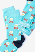 Breakfast, Ahoy! Blue Small-Medium Sock Photo (1)