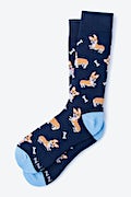 Corgi Gang Blue His & Hers Socks Photo (1)