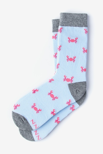 Blue Carded Cotton Don't Be Shellfish Small-Medium Sock