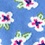Blue Carded Cotton Garden Grove Floral Sock