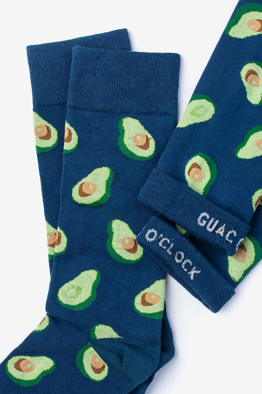 Avocado Blue Sock Photo (1)