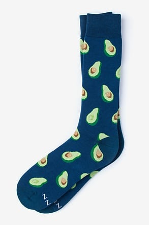 _Avocado Blue Sock_
