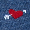 Arrow Heart Blue Sock