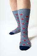 Arrow Heart Blue Sock Photo (3)