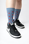 Arrow Heart Blue Sock Photo (4)