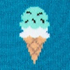 Ice Cream Cone Blue Sock