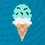 Ice Cream Cone Blue Sock