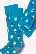 Ice Cream Cone Blue Sock Photo (1)