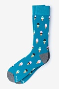 Ice Cream Cone Blue Sock Photo (0)