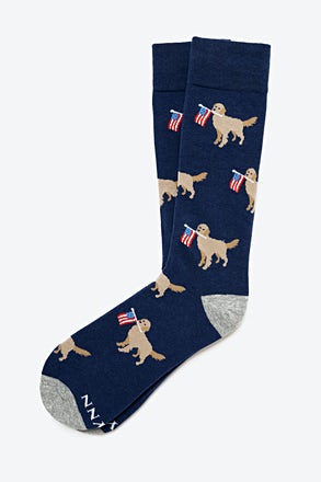 _In Dog We Trust Blue Sock_