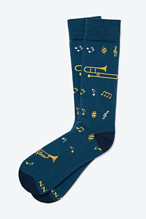 Jazz It Up Blue Medium-Large Sock