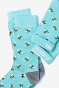 Bee Blue Women's Sock Photo (1)