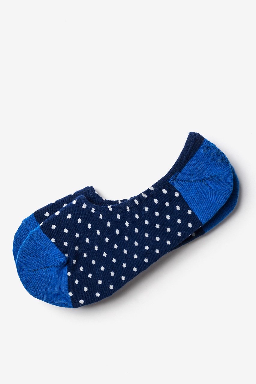 Laguna Polka Dot Blue No-Show Socks 