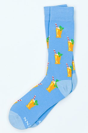 Mint Julep, Please Blue Medium-Large Sock