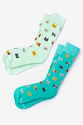 Not Kitten Blue His & Hers Socks Photo (0)