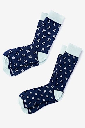 _Pi Is Forever Blue His & Hers Socks_