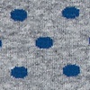 Blue Carded Cotton Power Dots Medium-Large Sock