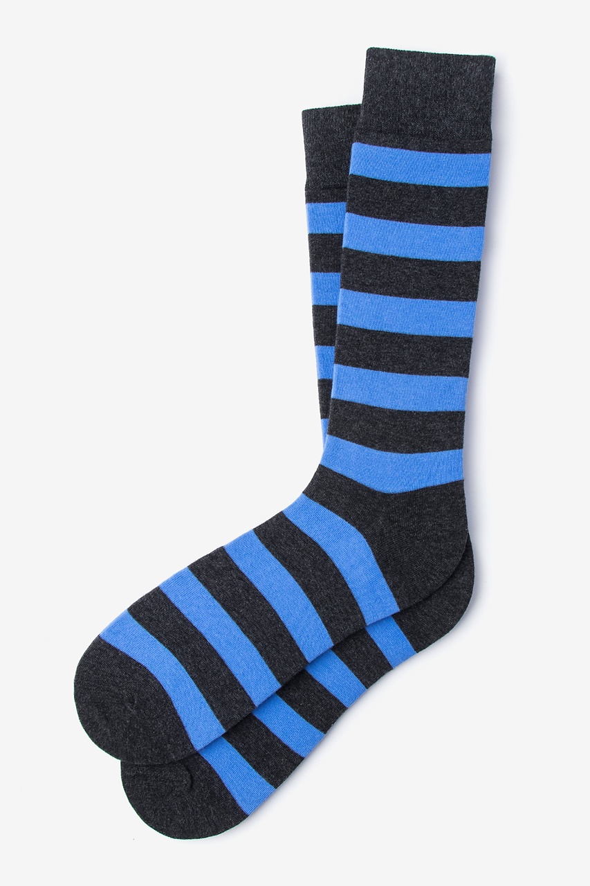 Rugby Stripe Blue Sock Photo (0)