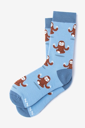 Sloth Yoga Blue Small-Medium Sock