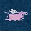 Blue Carded Cotton Take to the Sky Medium-Large Sock