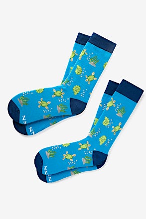 Turtally Awesome Blue His & Hers Socks