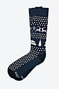 Ugly Sweater Blue His & Hers Socks Photo (1)