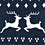 Blue Carded Cotton Ugly Sweater Medium-Large Sock