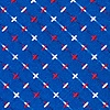 Blue Cotton Ashland Skinny Bow Tie