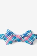 Barrette Plaid Blue Diamond Tip Bow Tie Photo (0)