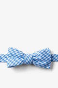Blue Blair Houndstooth Batwing Bow Tie Photo (0)
