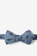 Blue Hunter Paisley Diamond Tip Bow Tie Photo (0)